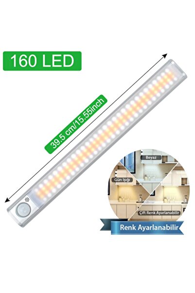 exeo Şarjlı 160 Led Dolap Işığı Mutfak Tezgah Altı Sensörlü Işık