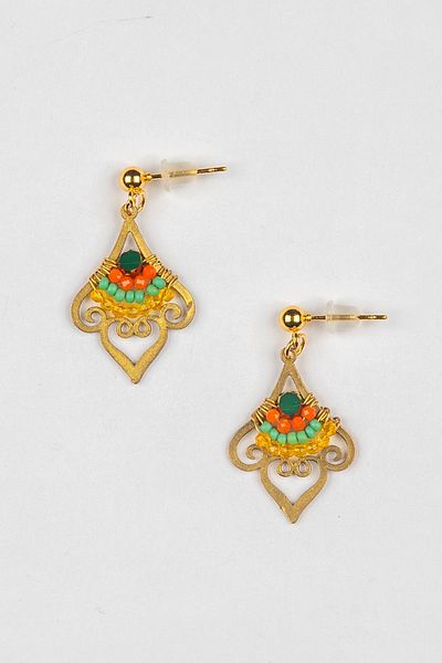 Lila Rosa Authentic Design Brass Earrings