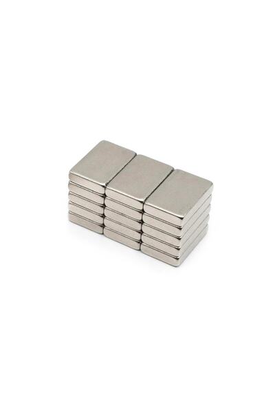Dünya Magnet 5 Adet 15x10x3 mm Güçlü Dikdörtgen Neodyum Mıknatıs