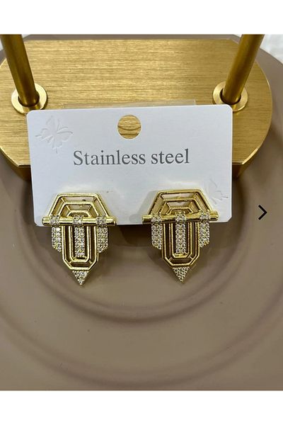 Eco-Stainless Serenay Steel Gold Earrings