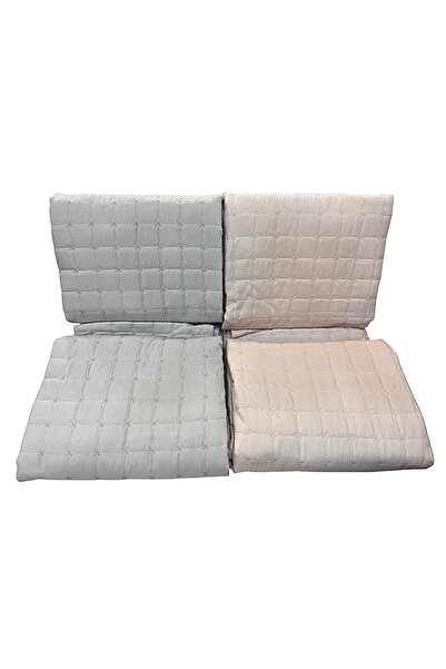 REYS Yıldız Kapitoneli Tek Kişilik Yatak Örtüsü Takımı - Gri -