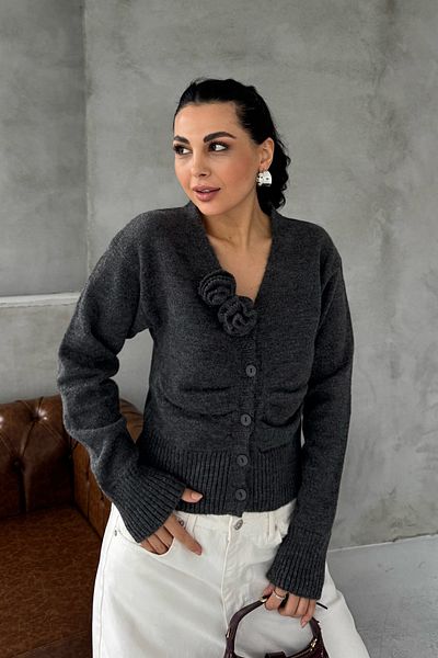 Seda Yalçın Atelier Gray Rose Apparatus Knitwear Cardigan