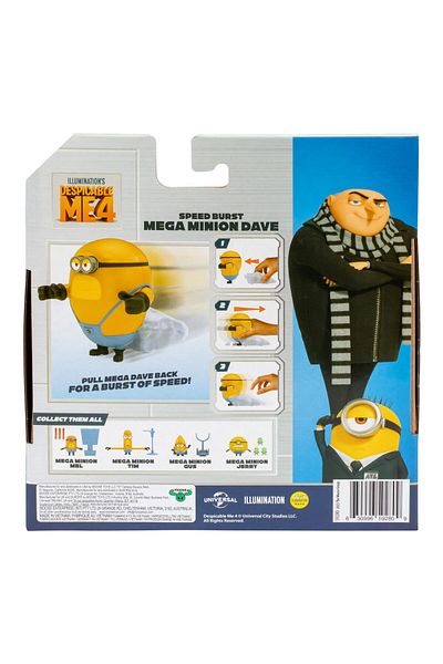 Minions Despicable Me 4: Speed Burst Mega Dave – Pull Back & Launch, Collect All 5