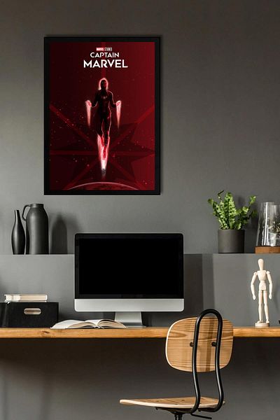 Saturn Pictură înrămată Captain Marvel - Pictură poster Captain Marvel