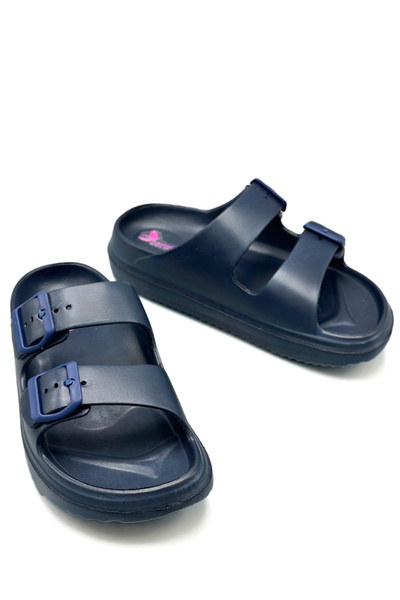 Moda Anna Сині легкі літні капці Eva - з подвійною застібкою для пляжу та басейну