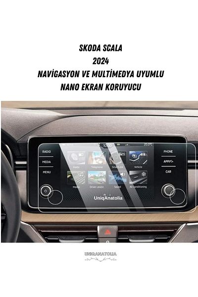 UniqAnatolia Skoda Scala 2024 Navigation and Multimedia Compatible Nano Screen Protector