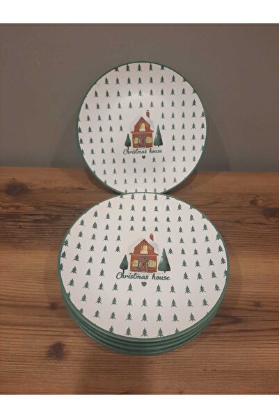 Keramika KERAMİKA SERVİS TABAĞI 26 CM 6 ADET YILBAŞI / NEW YEAR / NOEL