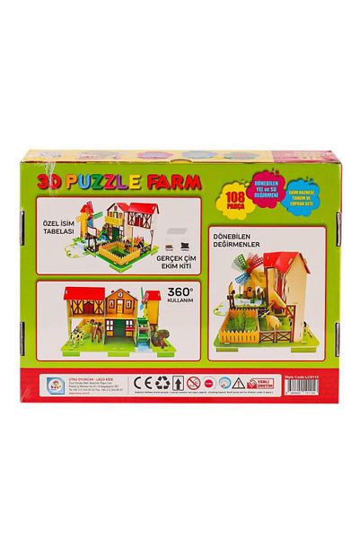 LAÇO KİDS Nessiworld Lc0115 3d Dimensional Farm Puzzle -laçokids