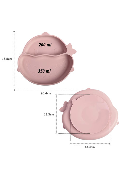 jojobebek Green Color / Shark Figured Vacuum Silicone Nutrition Set and Accessories /Jsmt00137-1