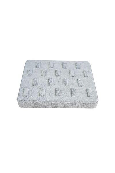 ÖZER KUTU Suede Ring with 18 Tabs and Tab - Rectangular Design