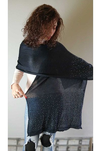 Gönülden Tasarım TRICO PENTRU TRICO NEGRI Eșarfă FEMEI 210X60 CM