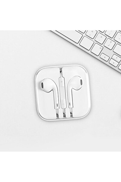 Polosmart PBS202 Kablolu Kulak İçi Kulaklık Beyaz Lightning Giriş Mikrofonlu Stereo Kulaklık iPhone Uyumlu