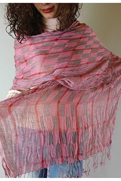 Gönülden Tasarım 180X60 см Жіночий шарф-хустка в клітинку