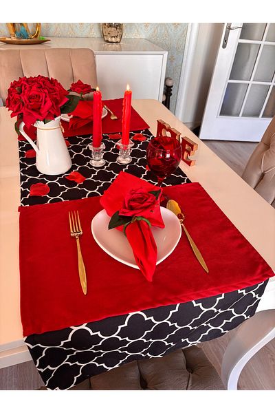 Biz Class 2-Seater Valentine's Day Combination Rose Petal Gift Romantic Tableware 14Th of February Table Rose Y
