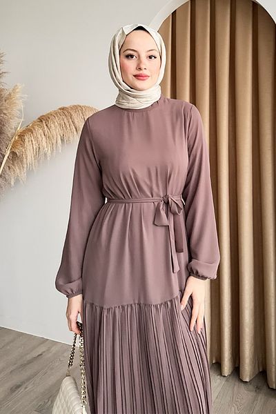 InStyle Φούστα Πλισέ Φόρεμα σιφόν Dusty Rose