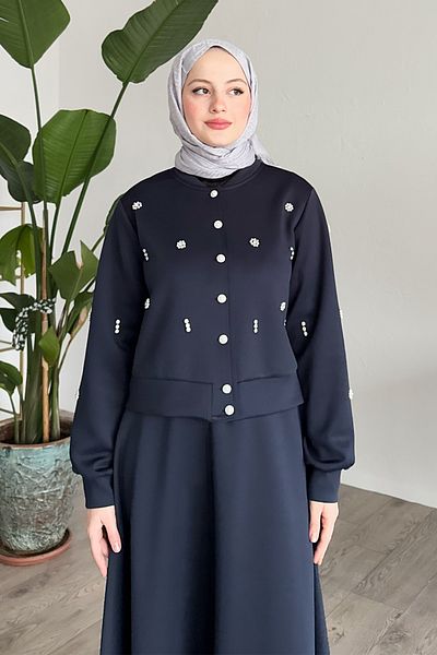 InStyle Σετ Navy Blue με Stoned Scuba Φούστα