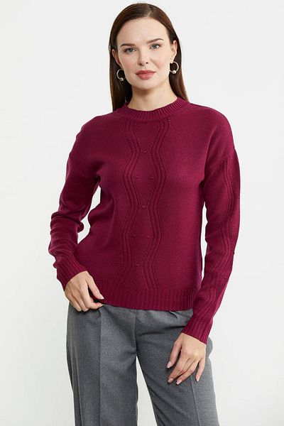 Sementa Pulover din tricot cu decolteu cu decolteu