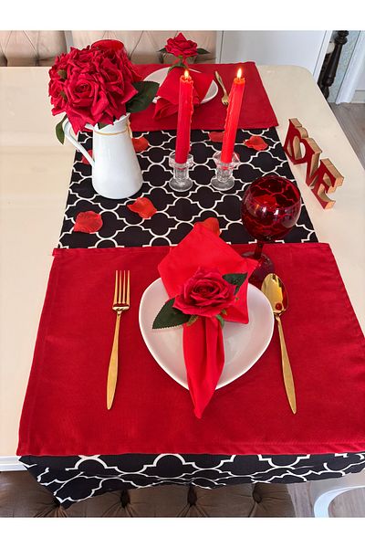 Biz Class 2-Seater Valentine's Day Combination Rose Petal Gift Romantic Tableware 14Th of February Table Rose Y