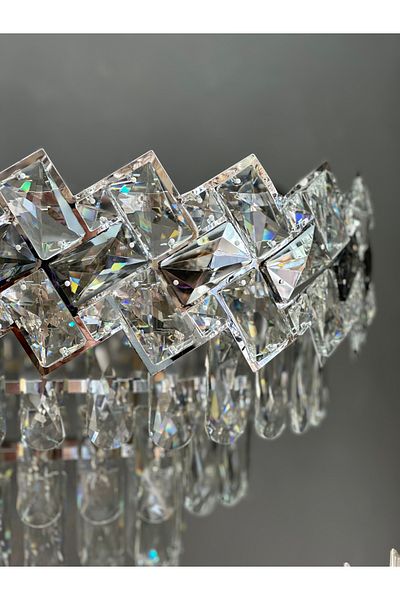Led Oval Crystal Luxury Room Chandelier