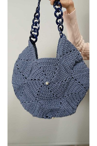 Gönülden Tasarım GEANT DE UMAR DE DAMA TRICOTAT MANUAL CU MOTIF 35X35 CM