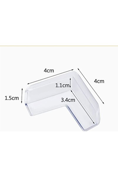 ALAY Ticaret Şeffaf Yapışkanlı Kenar ve Köşe Koruyucu - Çocuk Kenar Köşe Koruma 16 Adet