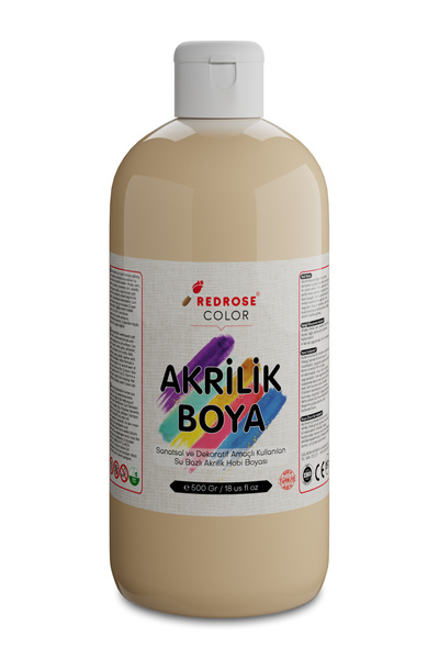 REDROSE COLOR Ten Rengi Akrilik Boya 500gr, Dekoratif Hobi Amaçlı Sanatsal Ca...