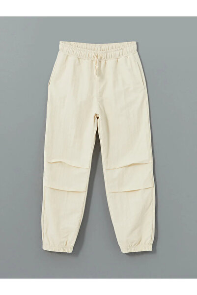 LC Waikiki Pantaloni de sport Jogger pentru băieți, bej, cu talie elastică