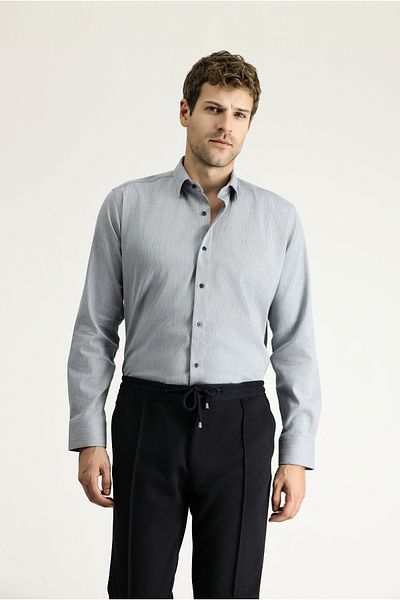 Abdullah Kiğılı Long Sleeve Slim Fit Slim Fit Lumberjack Cotton Shirt