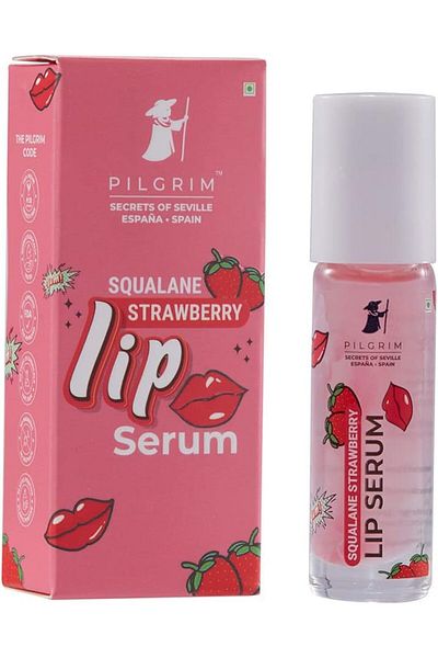 Pilgrim سيروم الشفاه Pilgrim Squalane (الفراولة) مع رول أون لشفاه ممتلئة بشكل واضح | 6 مل