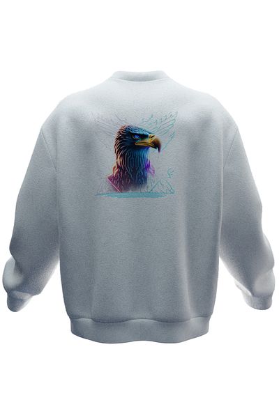 TURAN TACTICS NEON BURKÜT (EAGLE) PRINTED OVERSIZE SWEATSHIRT (UNISEX)