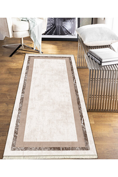 Modern home Yıkanabilir Kaymaz Dot Keçe Tabanlı Salon Halısı Yıkanabilir Halı...
