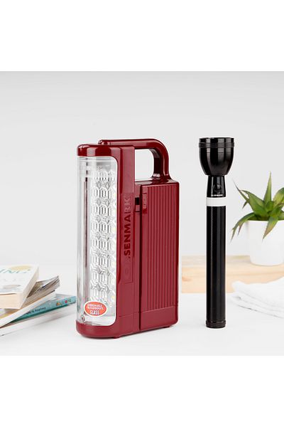 Olsenmark فانوس LED قابل لإعادة الشحن مع مصباح يدوي OMEFL2804