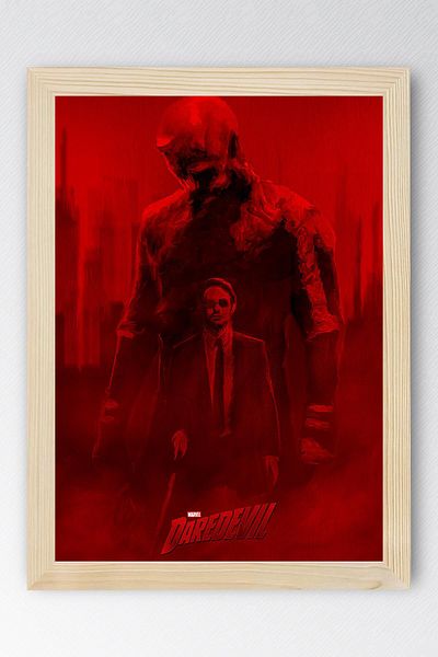 Saturn Tablou înrămat Daredevil - Poster de desene animate Marvel