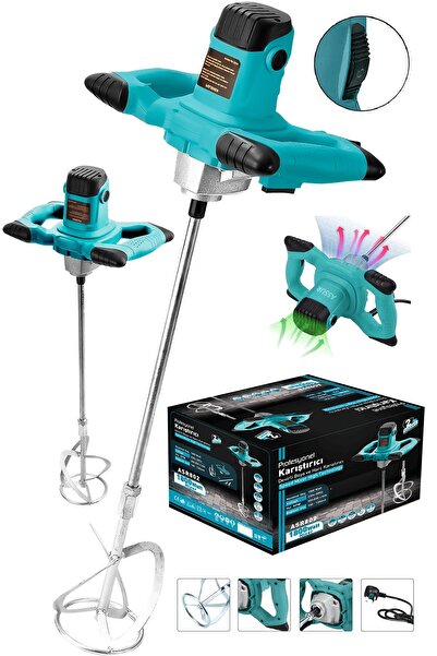 ASSUR Profesyonel 1800w Devir Ayarlı Elektrikli Alçı Boya Ve Harç Karıştırıcı Mikser