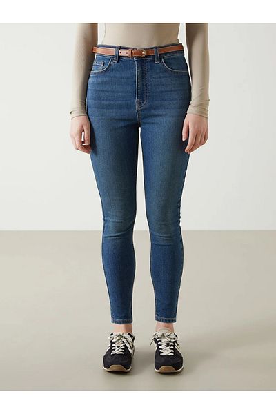 LC Waikiki LCW Jeans Indigo Pantaloni de jeans cu talie Jupiter Super Skinny Fit