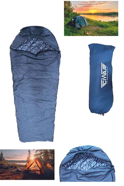 CIWAA Ελαφρύς υπνόσακος Camping με Water Repellent Μονός 200x74 cm