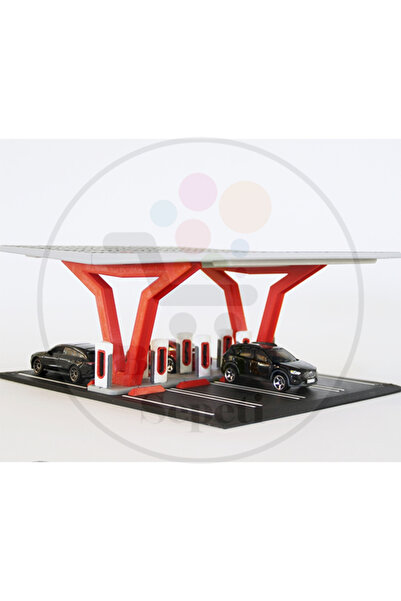 Bi'şeyler Sepeti 1:64 Tesla Ev Charging Station Şarj İstasyonu Park Diorama P...