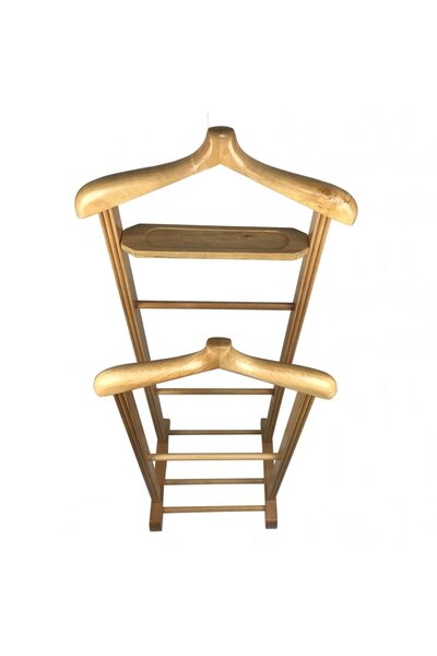 Melada Mobilya Hornbeam Double Topped Mute Butler Raw Polished 125 cm