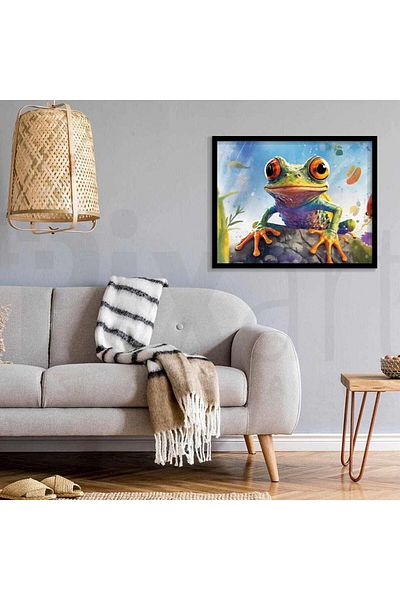 pixartsanat Frogs 30 X 40cm Pixart Art Diamond Mosaic Painting Diamond Turkey