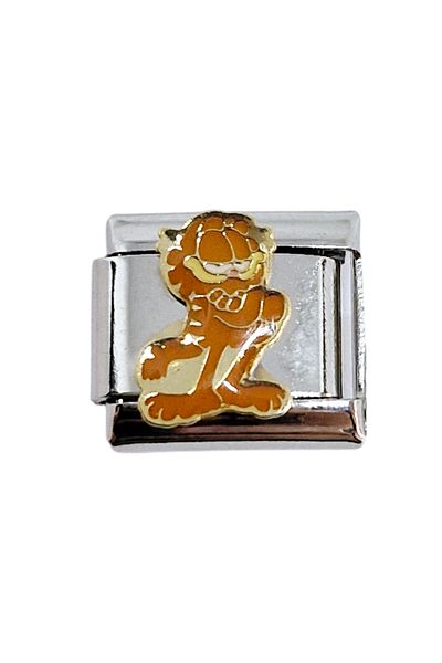 RoseCo00 Garfield Italian Steel Wrist Charm