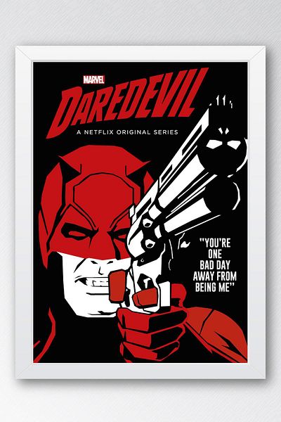 Saturn Επιτραπέζιο με κορνίζα Daredevil - Επιτραπέζια αφίσα της τηλεοπτικής σειράς Marvel