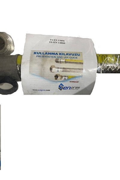 şenpress Doğalgaz Bağlantı Hortumu Borusu Gaz Fleksi - Ankastre Fırın -Soba - Set Üstü Ocak 150 cm