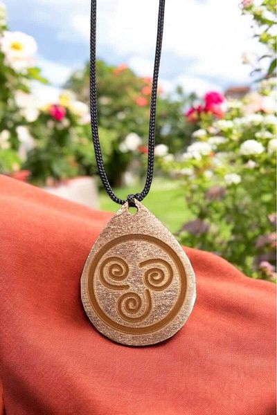 yerlikaya bakır Air Element Symbol Pure Copper Necklace