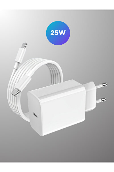 Tntech 25W Type c -Type-C Girişli Adaptör ve Kablo Hızlı Şarj Aleti Seti TN-C03