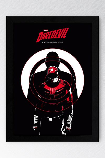 Saturn Daredevil Framed Painting - Marvel Tv Poster Painting