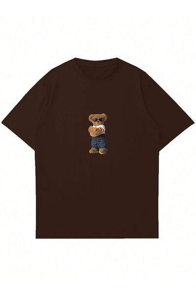Mad&Calf Μπλουζάκι Unisex Teddy Bear με στάμπα με λαιμόκοψη