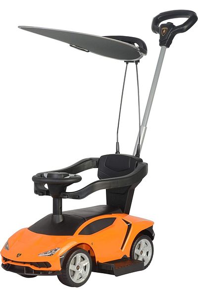 Colorland Lamborghini Pushing Car with Handle and Shade Orange