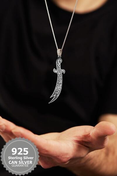 CAN SİLVER 925 Gümüş Zülfikar Kılıcı Erkek Kolye