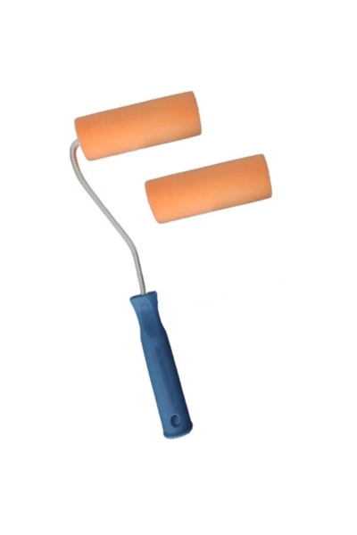 Art & Art فرشاة دوارة برتقالية مخملية مقاس 10 سم مع 2 عبوات (بدون علامات)