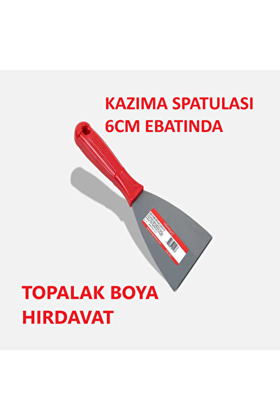 TOPALAKTİCARET Dizayn Yer Duvar Kazıma Spatulası 6 CM Yay Çeliği Kazıma Duvar...